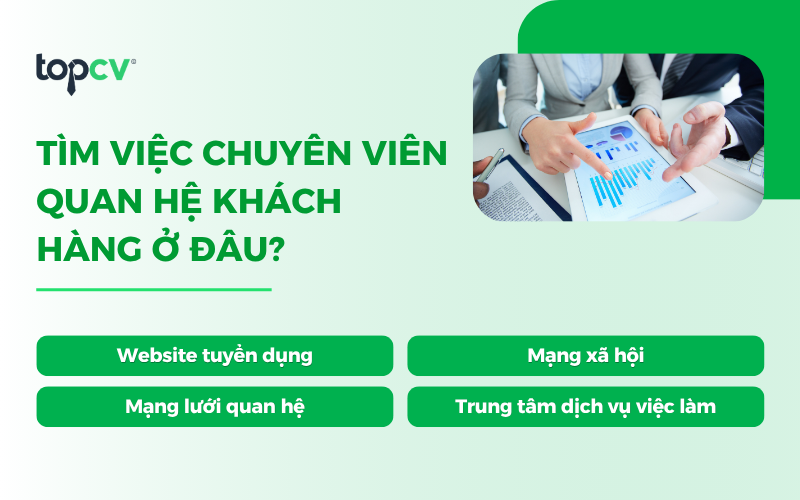 Các kênh tìm việc Chuyên viên quan hệ khách hàng